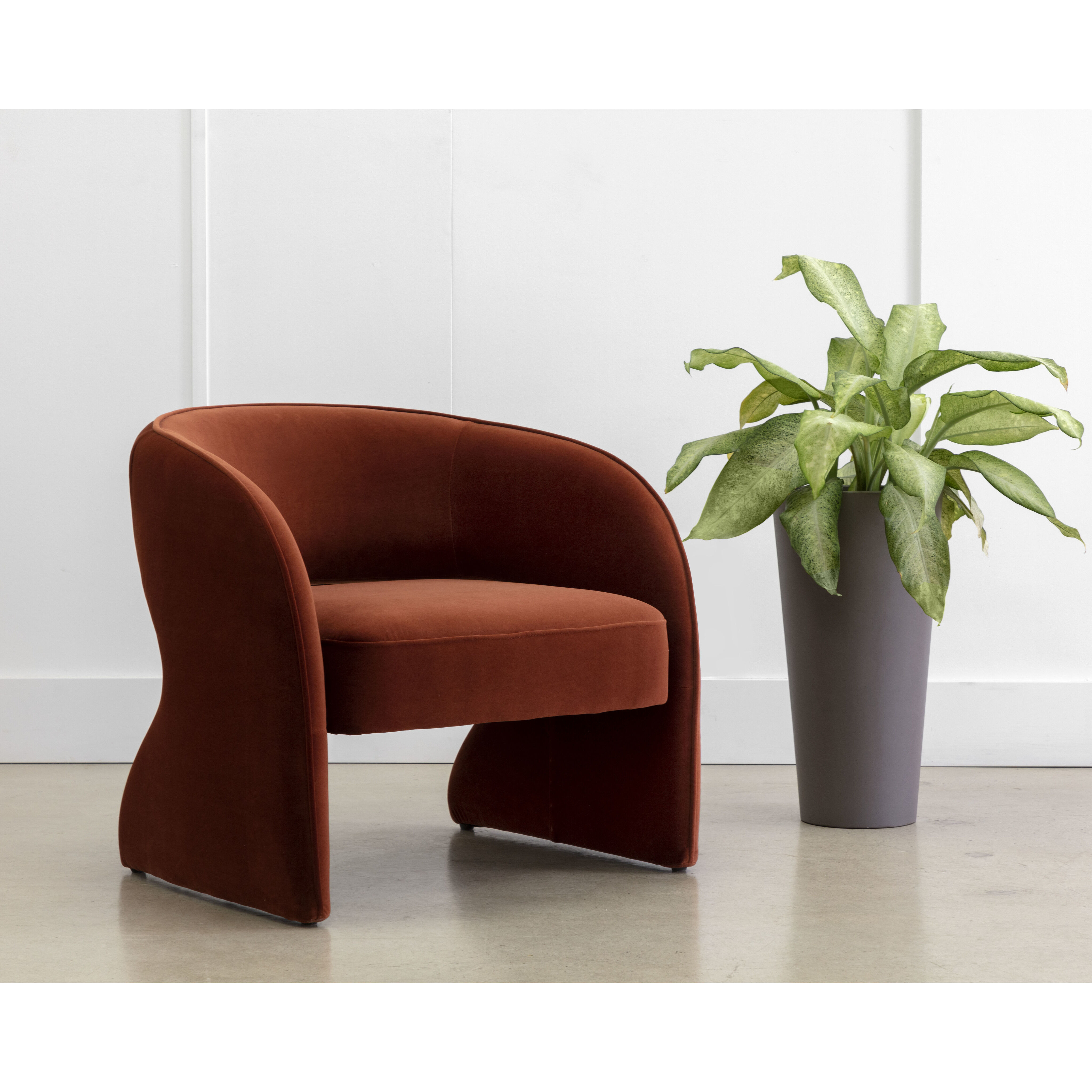 Rosalia Meg Rust Lounge Chair